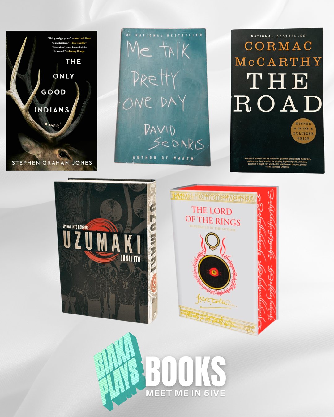 Five book covers